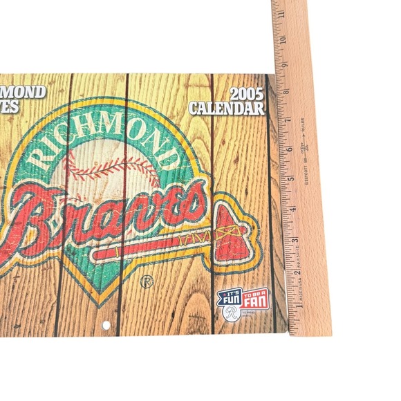 Vintage 2005 Richmond Braves Wall Calendar One Size Brown Minor League Baseball - Picture 9 of 11